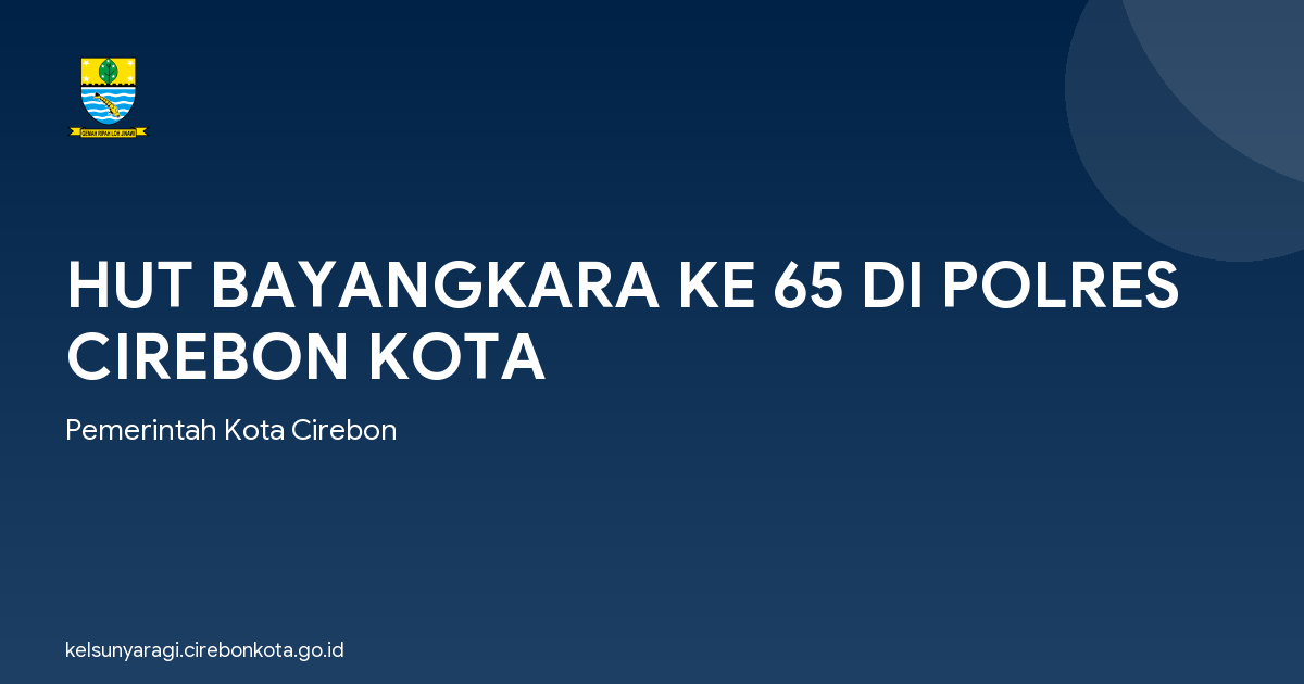 HUT BAYANGKARA KE 65 DI POLRES CIREBON KOTA