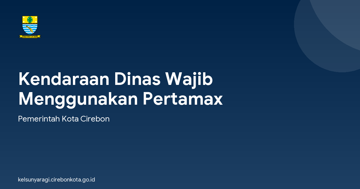Kendaraan Dinas Wajib Menggunakan Pertamax