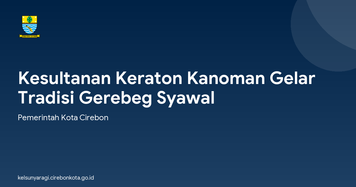 Kesultanan Keraton Kanoman Gelar Tradisi Gerebeg Syawal