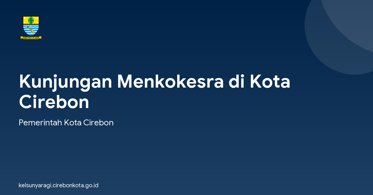 Kunjungan Menkokesra di Kota Cirebon
