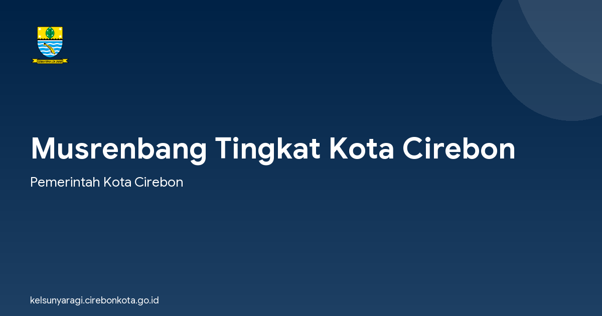 Musrenbang Tingkat Kota Cirebon
