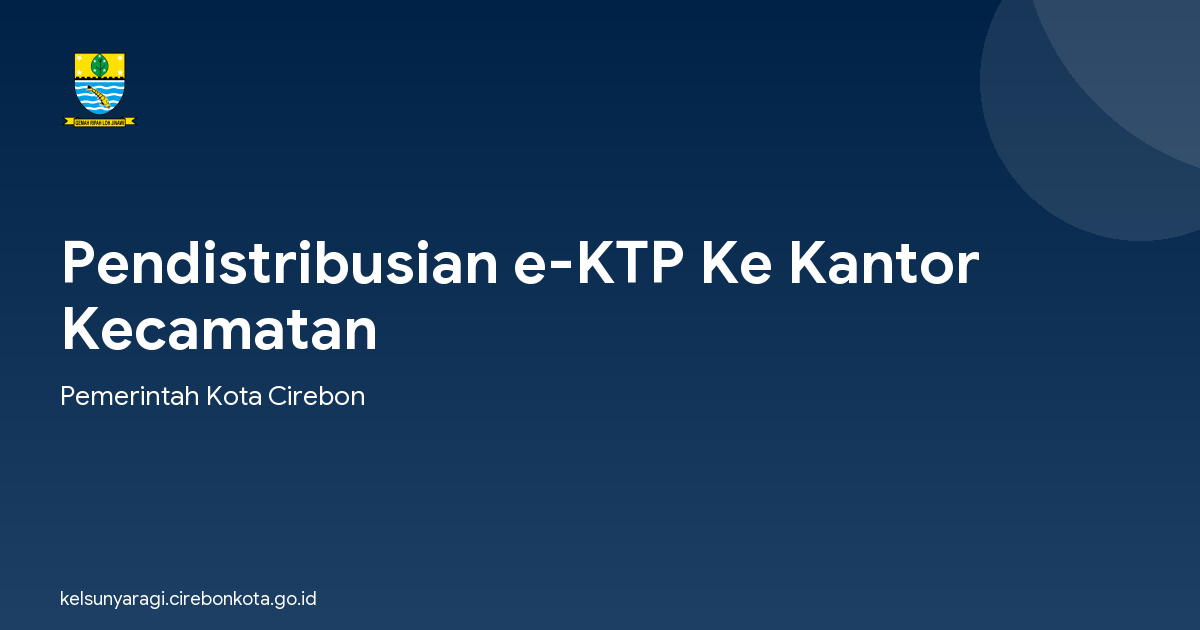 Pendistribusian e-KTP Ke Kantor Kecamatan
