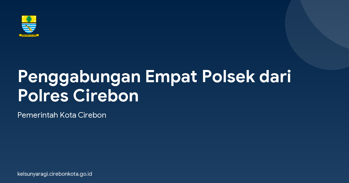 Penggabungan Empat Polsek dari Polres Cirebon
