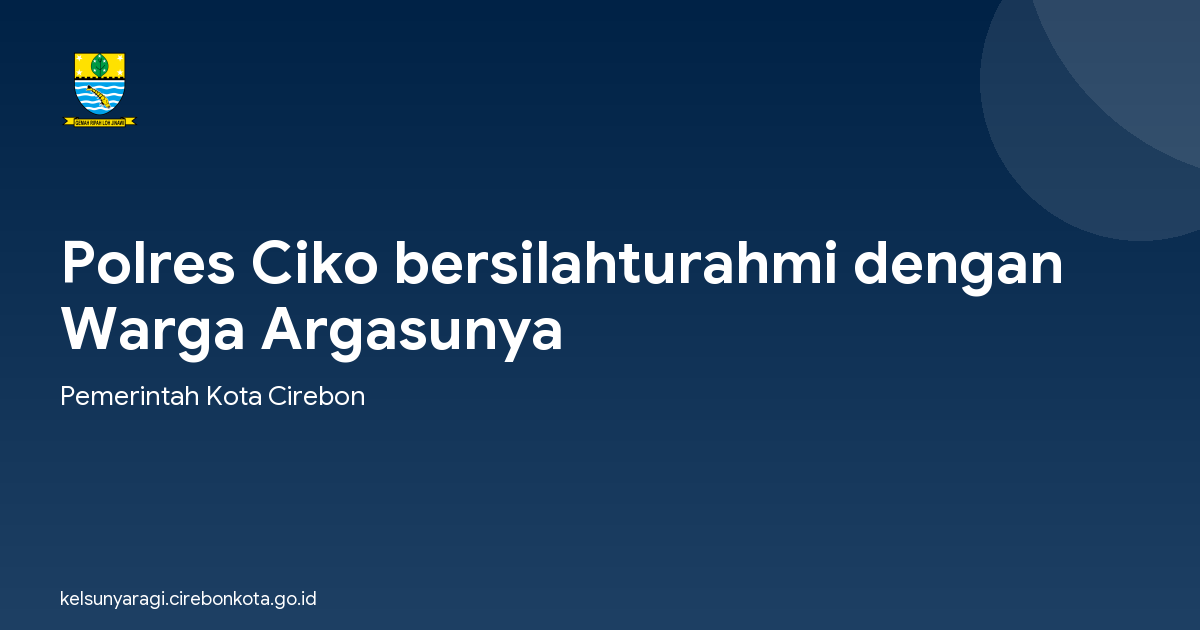 Polres Ciko bersilahturahmi dengan Warga Argasunya