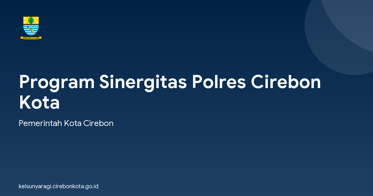 Program Sinergitas Polres Cirebon Kota