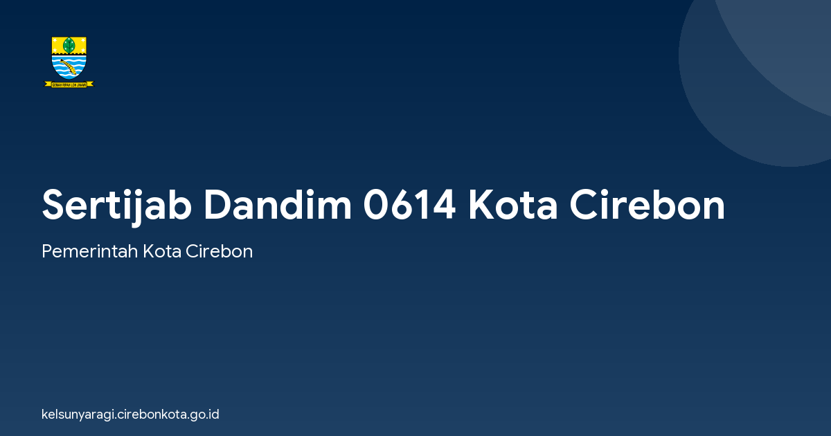 Sertijab Dandim 0614 Kota Cirebon