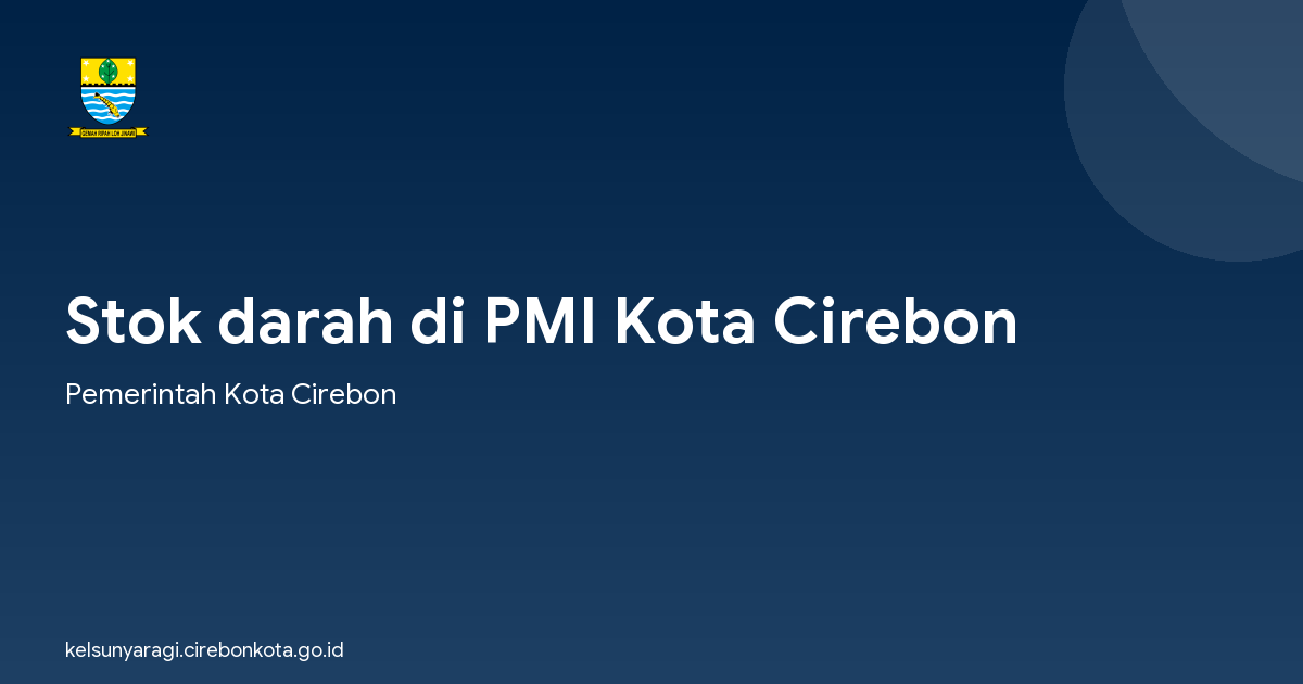 Stok darah di PMI Kota Cirebon