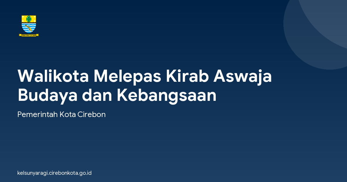 Walikota Melepas Kirab Aswaja Budaya dan Kebangsaan