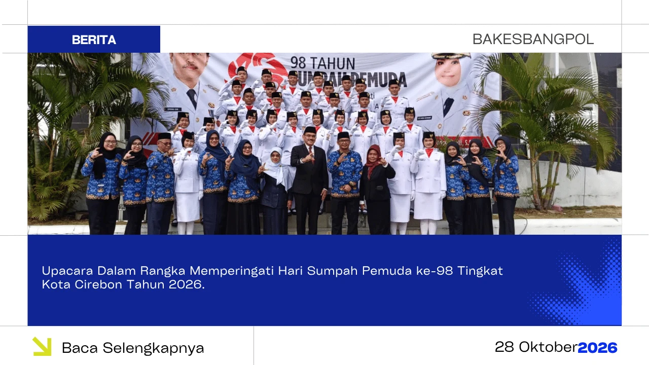 Upacara Dalam Rangka Memperingati Hari Sumpah Pemuda ke-98 Tingkat Kota Cirebon Tahun 2026.