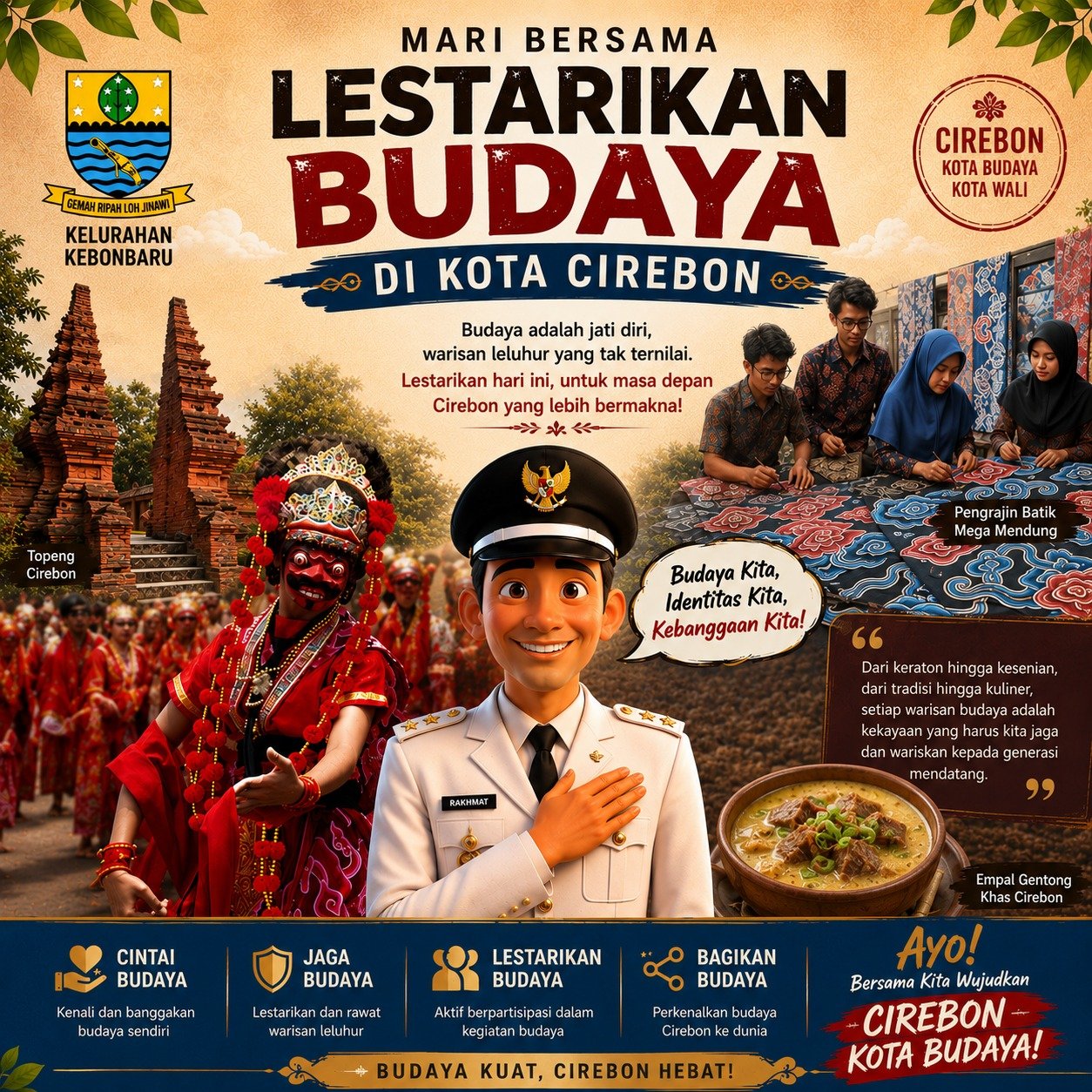 MARI BERSAMA LESTARIKAN BUDAYA DI KOTA CIREBON