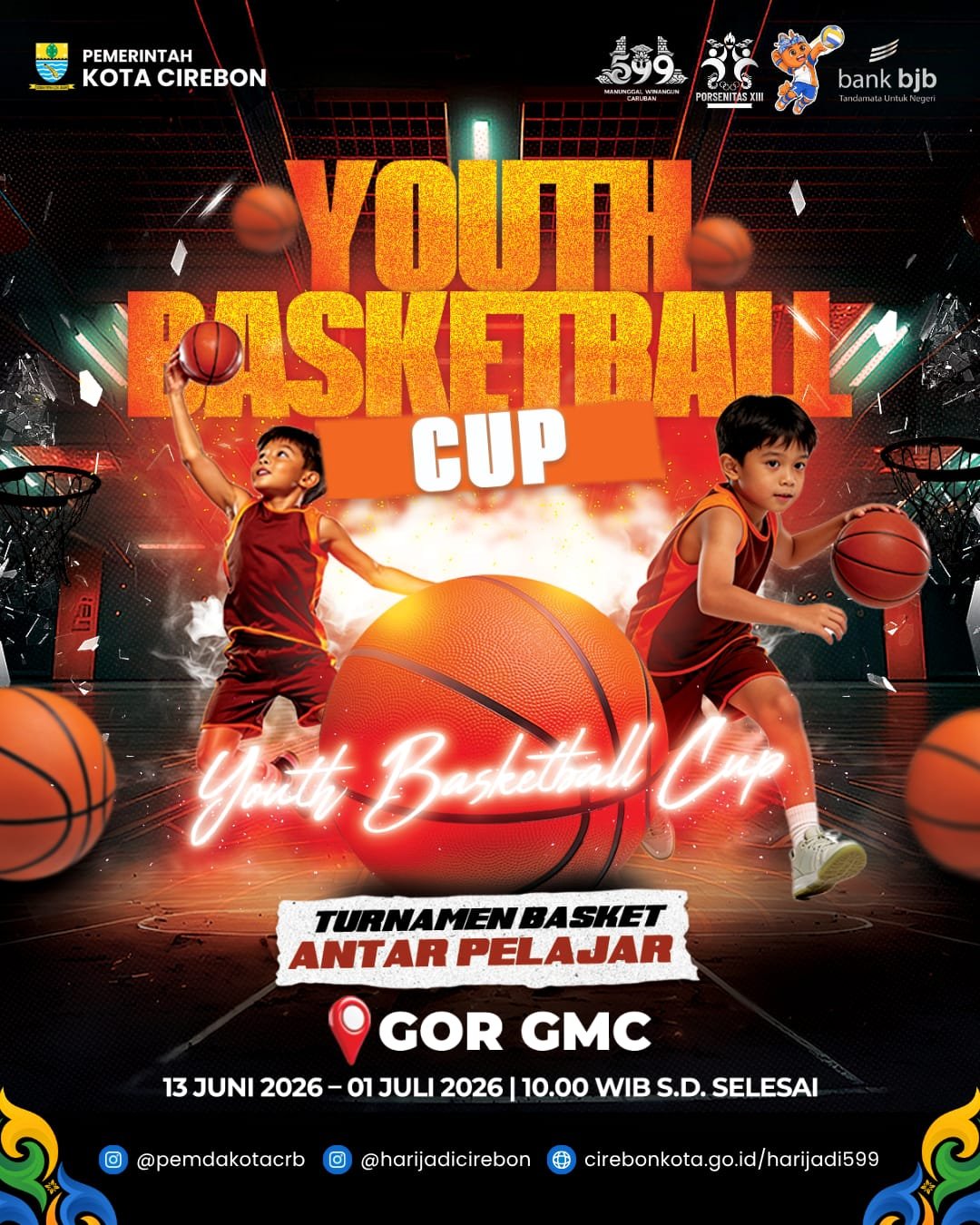 Youth Basketball Cup 2026 dalam Rangka Hari Jadi Kota Cirebon ke-599