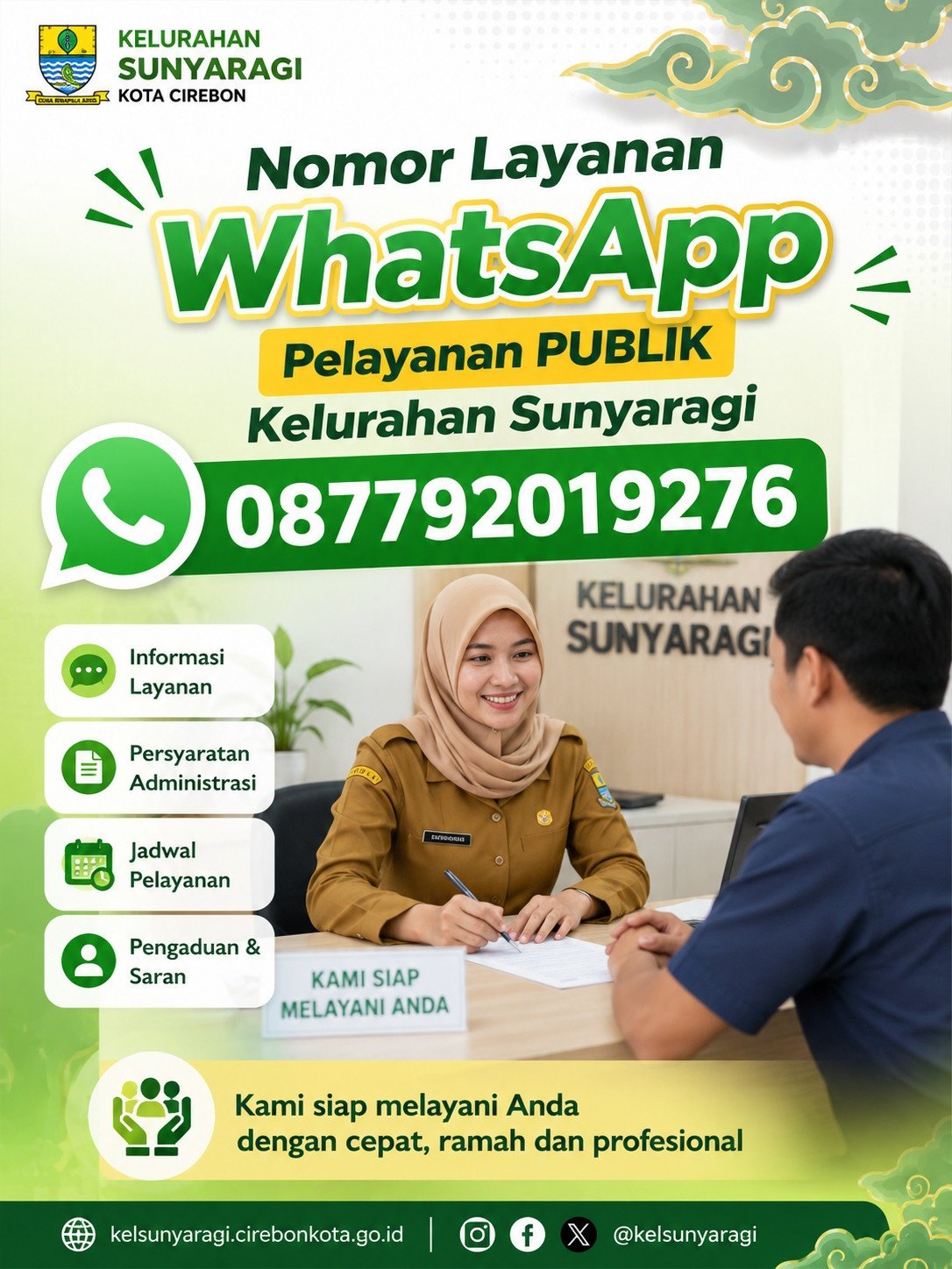 Layanan WhatsApp Pelayanan Publik Kelurahan Sunyaragi