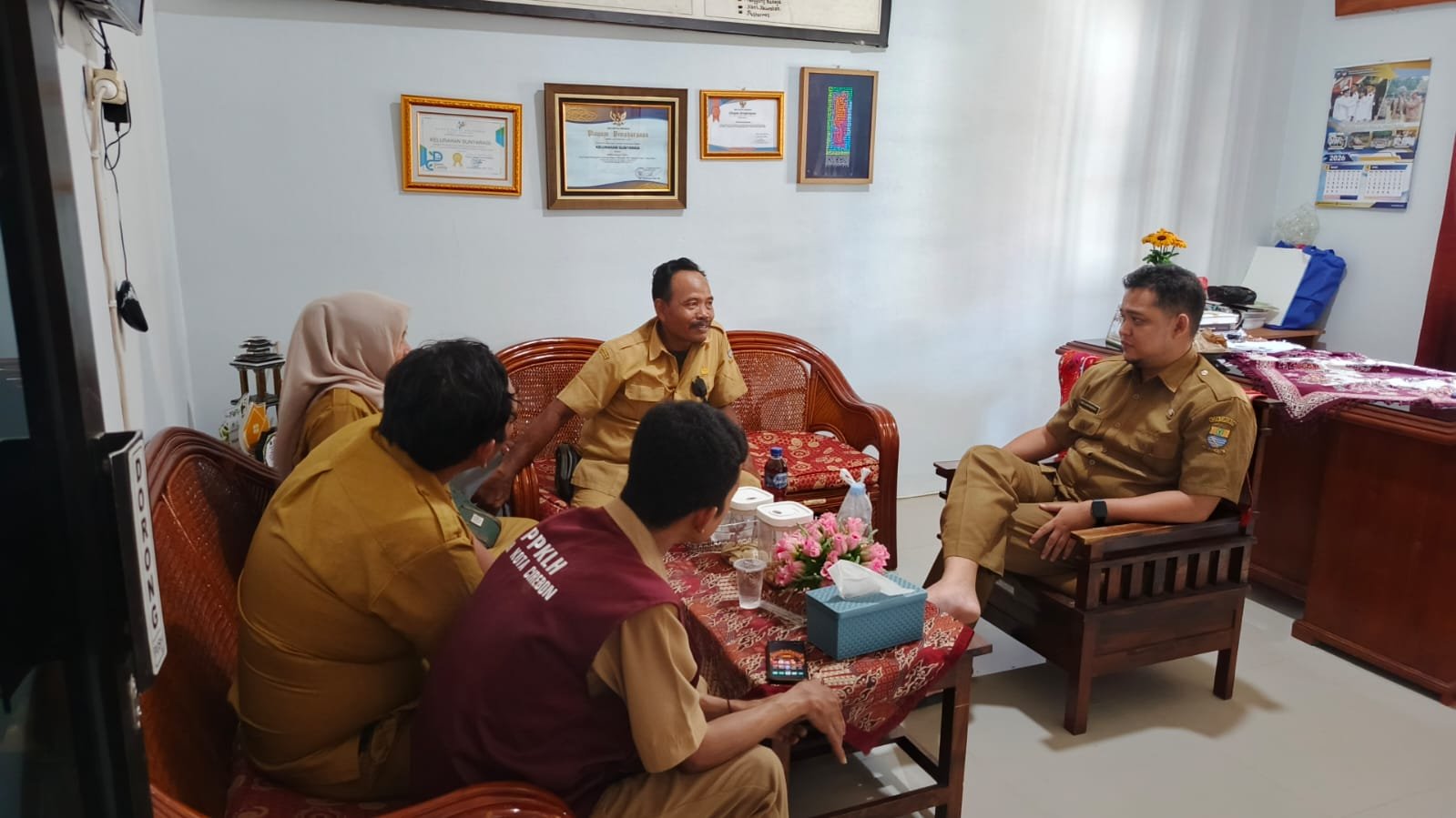 Menerima Kunjungan Dinas Lingkungan Hidup Kota Cirebon terkait Laporan Pipa Bocor Mencemari Air Sungai