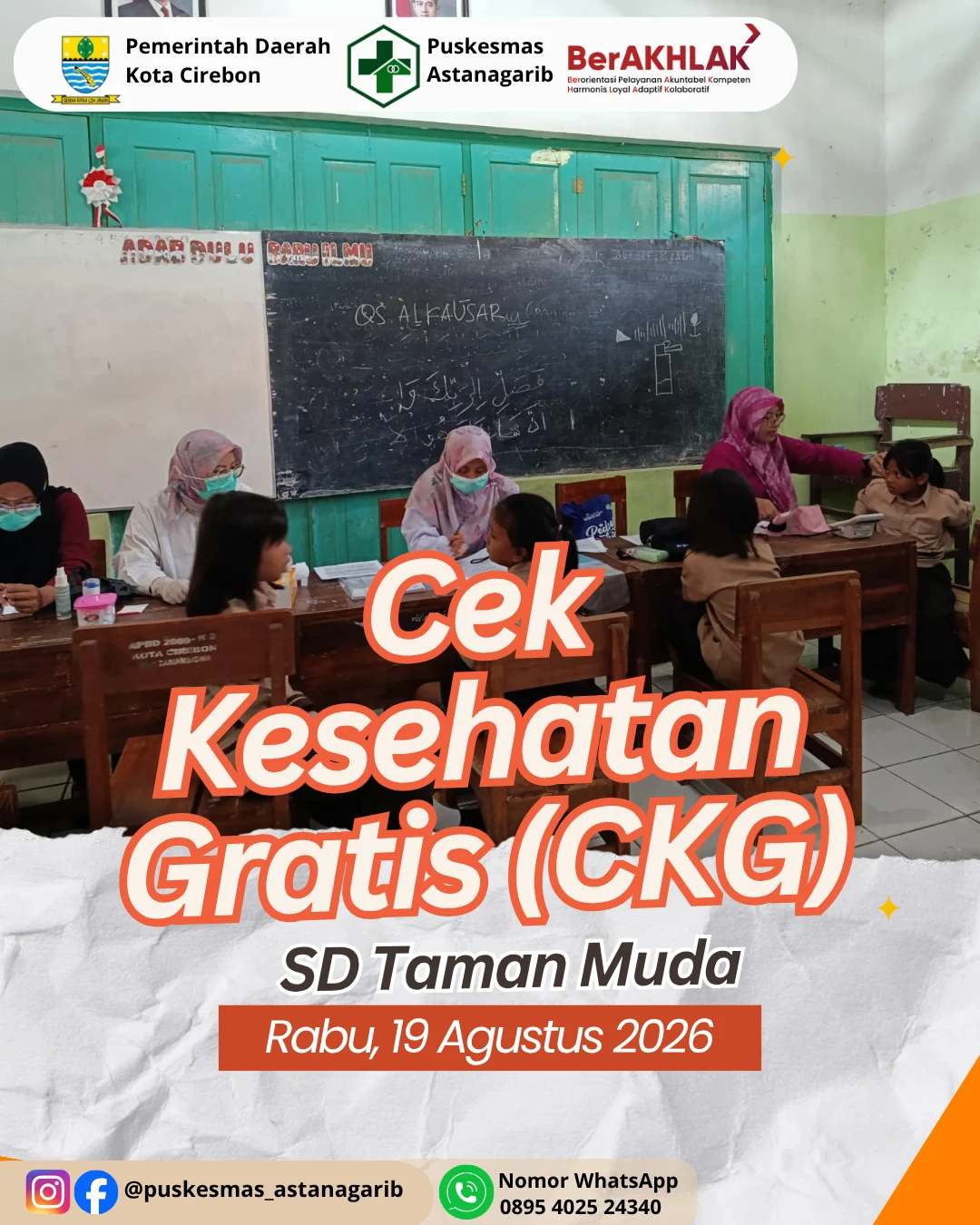 Cek Kesehatan Gratis (CKG) di SD Taman Muda