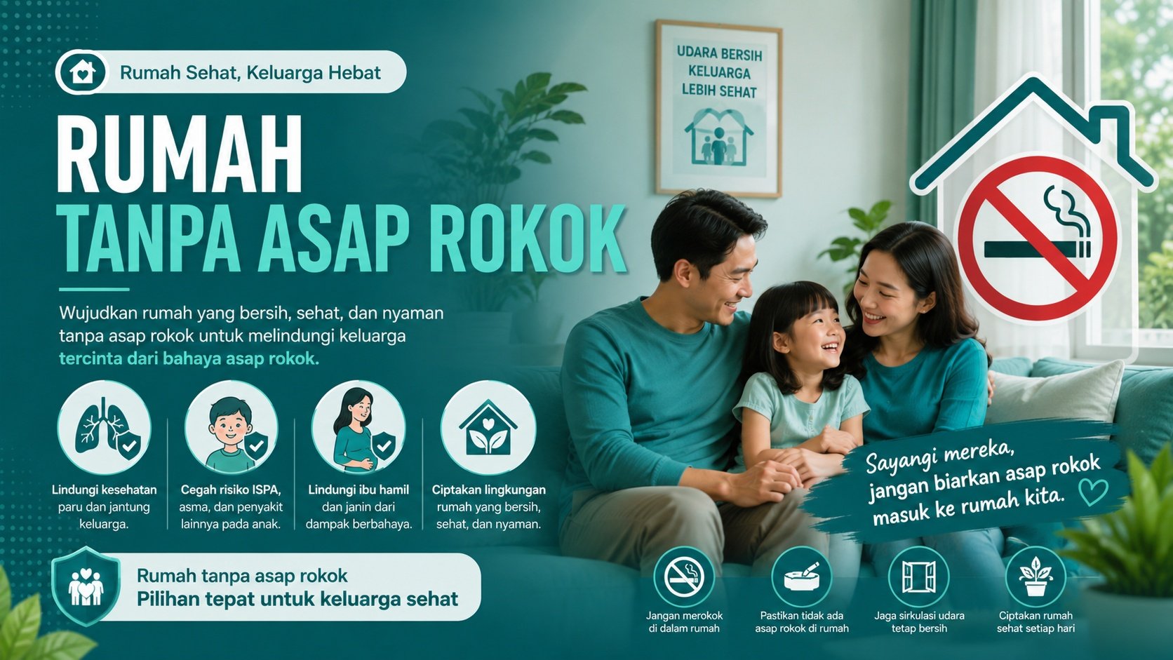 Keluarga Sehat Berawal dari Rumah Tanpa Rokok