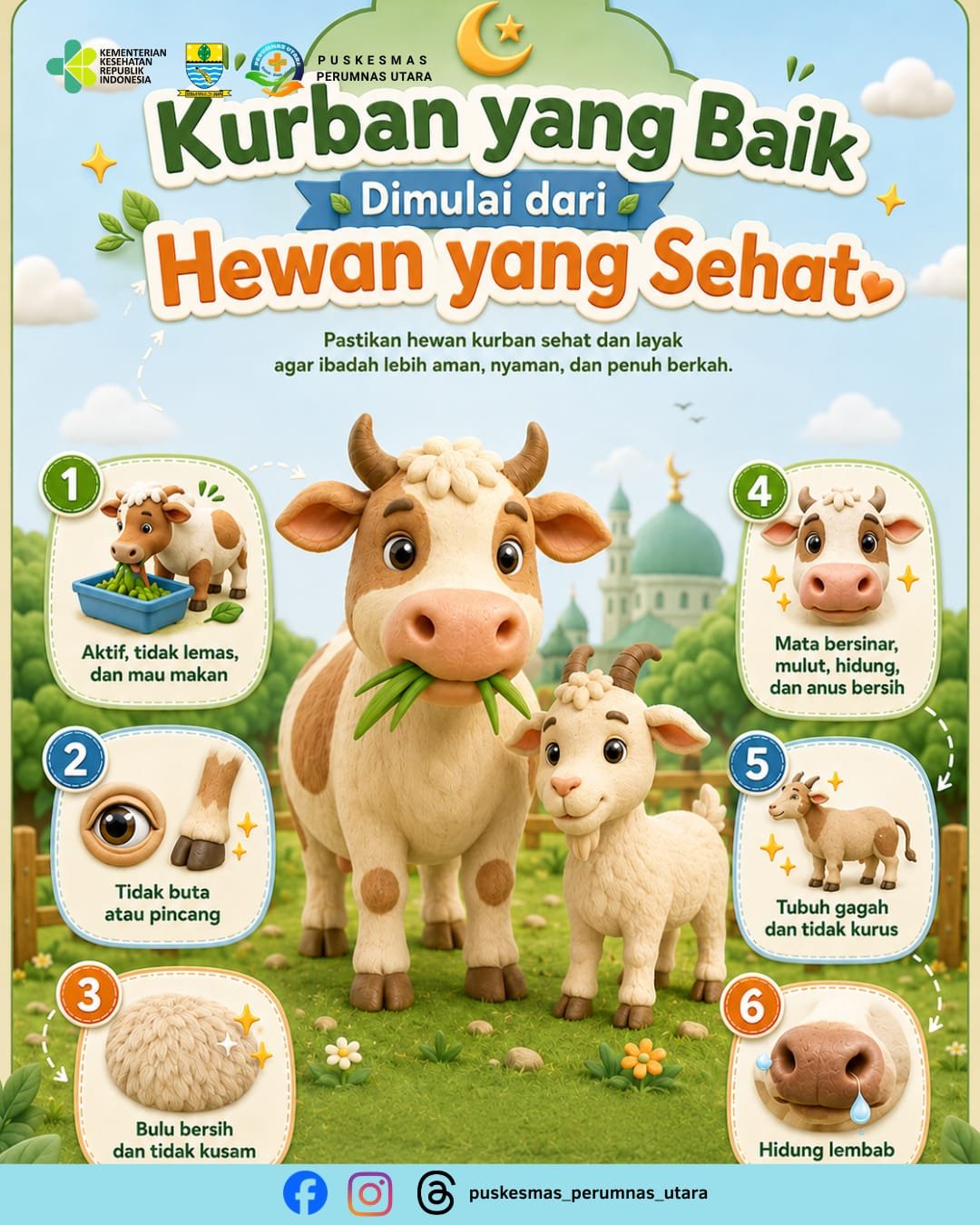 Jangan Asal Pilih, Kenali Ciri Hewan Kurban yang Sehat!