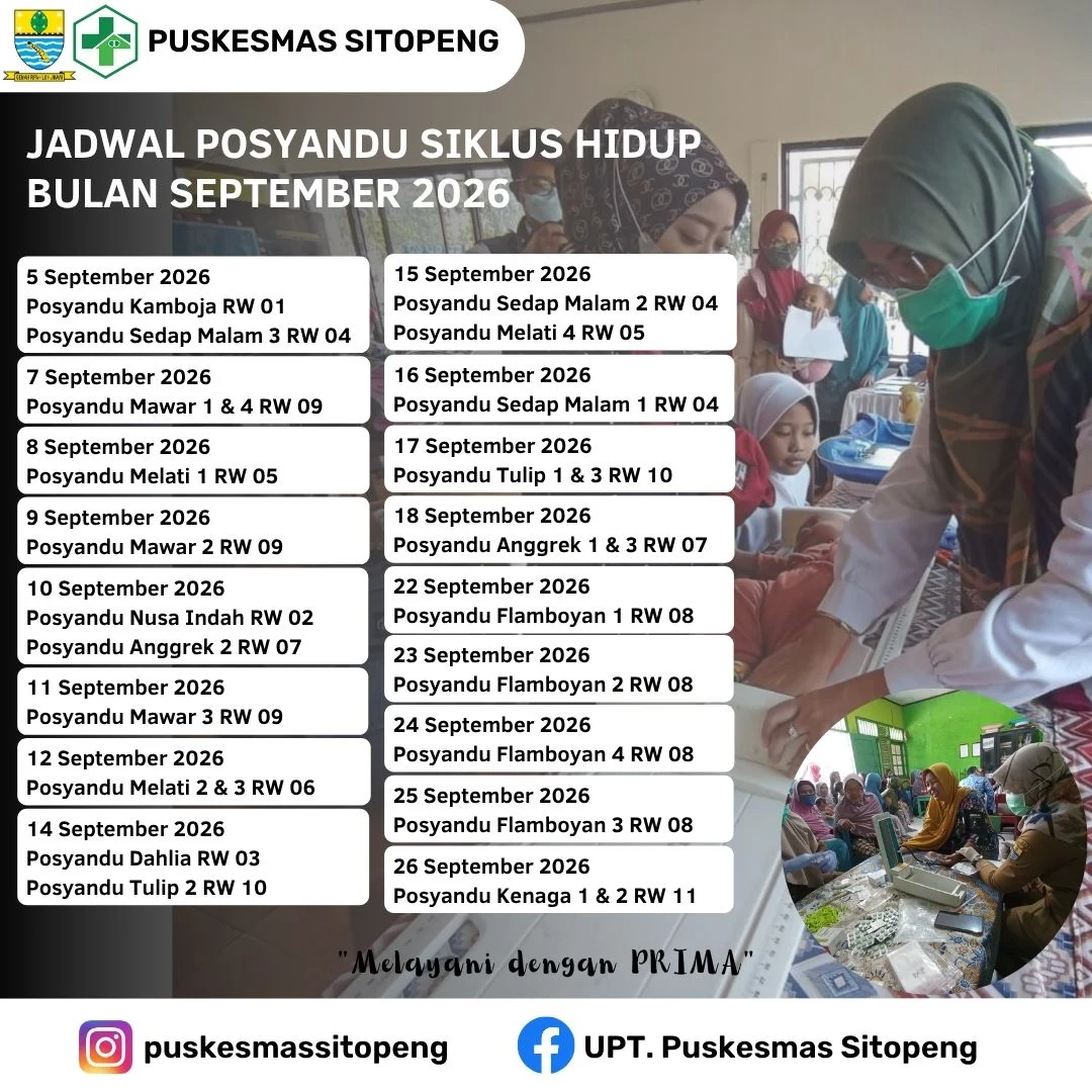 Jadwal Posyandu Bulan September 2026